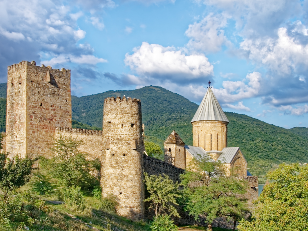 Contour Georgia. Пейзаж Грузии