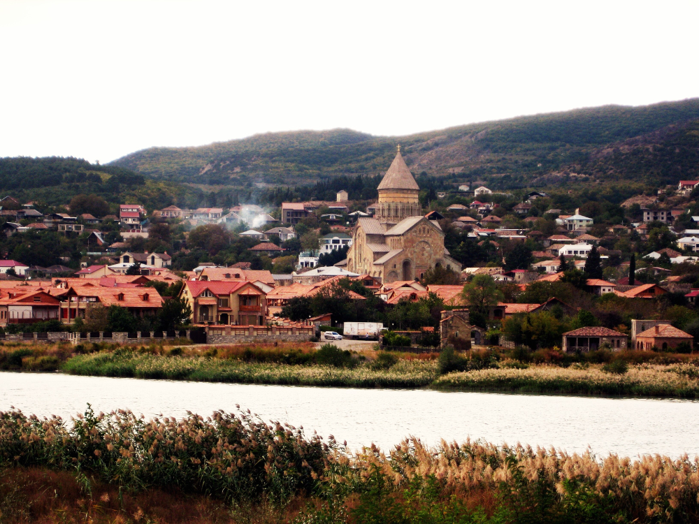 Contour Georgia. Пейзаж Грузии